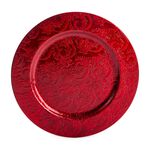 PATTERNED Red Charger Plate