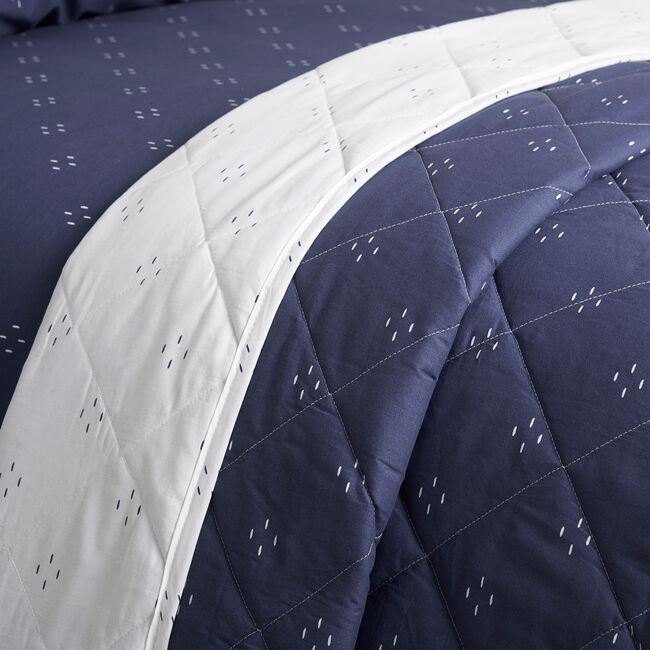 Nicole Day Emerson Bedspread 200cm x 220cm - Navy