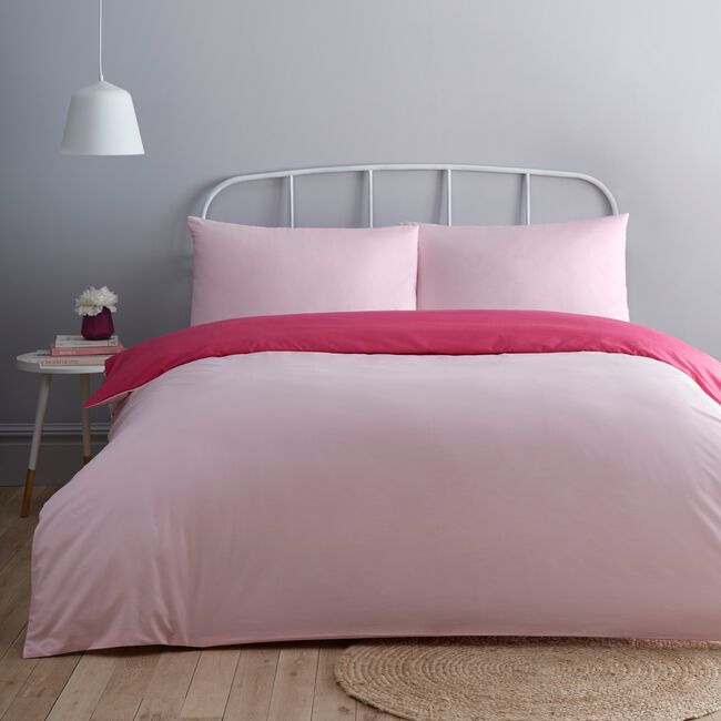 SINGLE DUVET COVER Luxury Percale Candy/Hot Pink