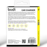 Budi Silver USB & C Type Fast Car Charger