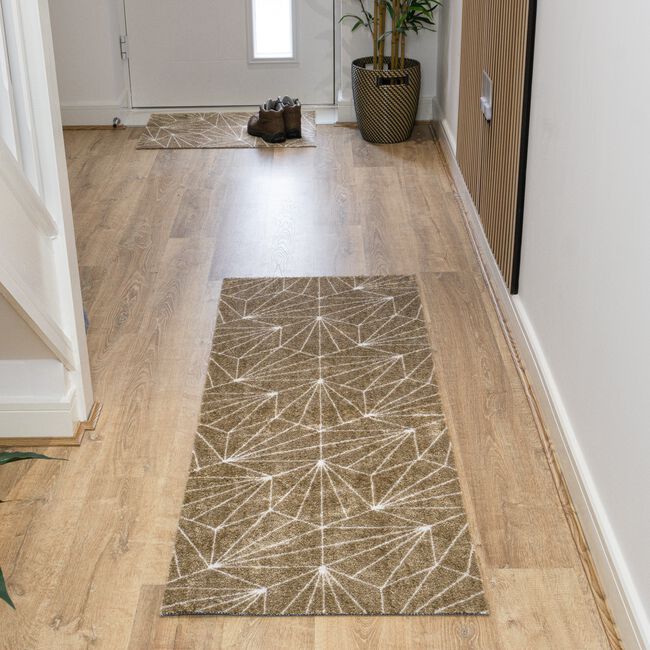 JVL Geo Brown Mega Runner 57cm x 150cm