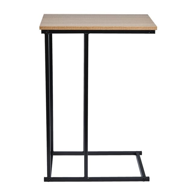Side Table With Black Metal Frame