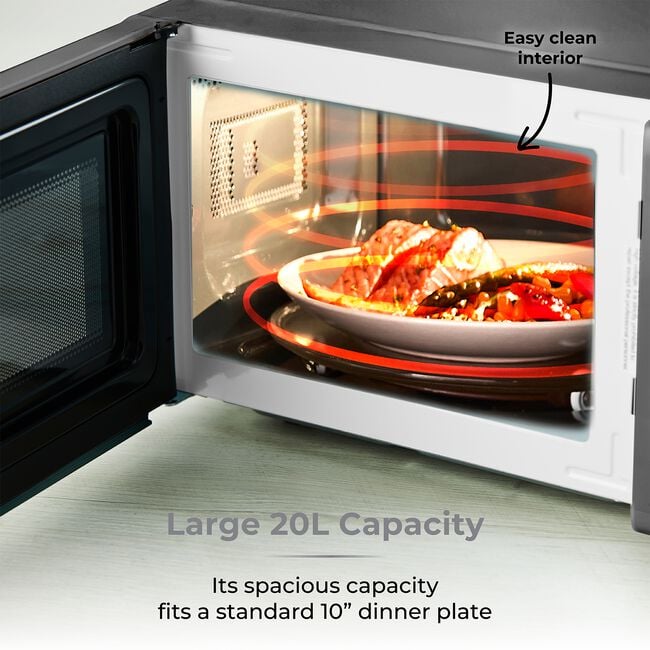 Tower 800W Black 20L Digital Microwave