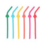 Melii 6 Silicone Straws with Cleaning Brush