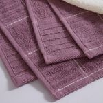 Check Kitchen Tea Towel 2 Pack - Heather