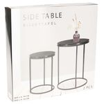 Black Side Table Set of 2