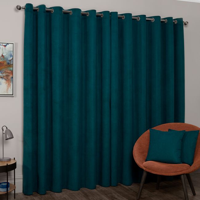 BLACKOUT & THERMAL CORDUROY TEAL 66x90 Curtain