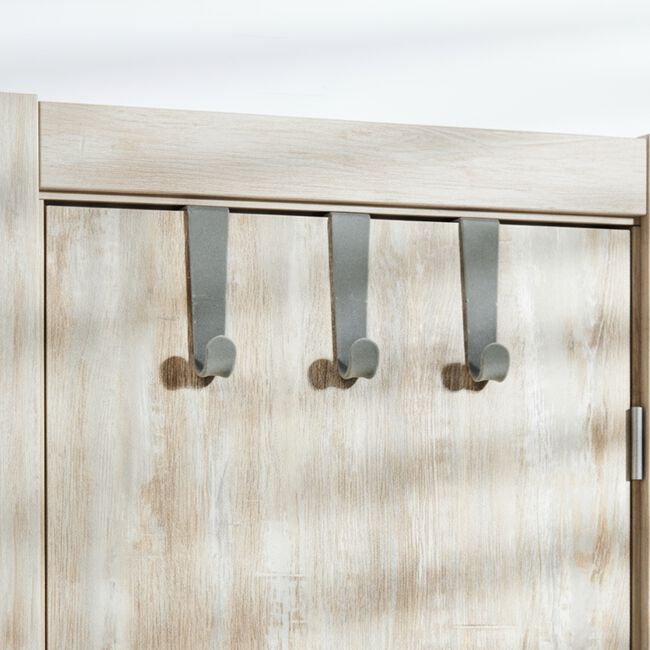 Skinny Velvet 3PK Grey Overdoor Hooks