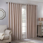 BLACKOUT & THERMAL TEXTURED NATURAL 90X90 Curtain