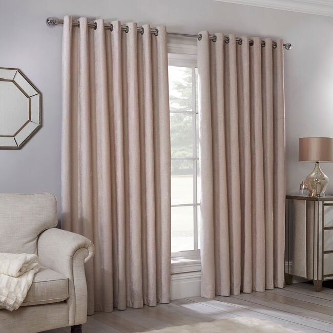 BLACKOUT & THERMAL TEXTURED NATURAL 90X90 Curtain