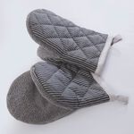 Pinstripe Micro Oven Mitt - Charcoal