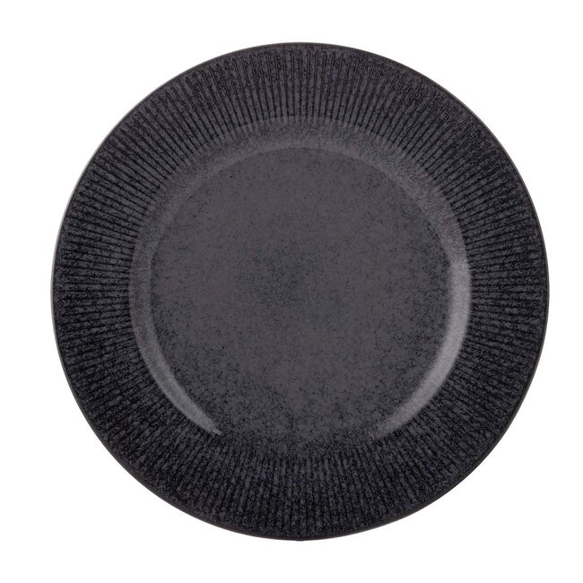 Mason Cash Reactive Linear Black Dinner Plate