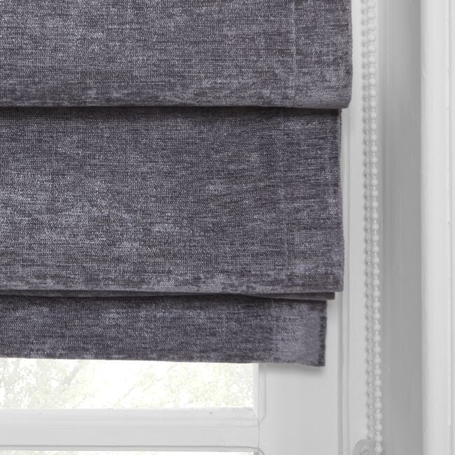 BLACKOUT & THERMAL TEXTURED SLATE 90X140cm Roman Blind