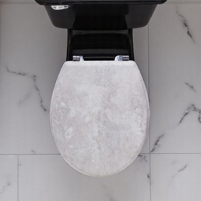 Grey Marble Toilet Seat