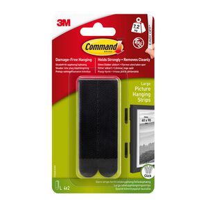 Command Large Black Picture Hanging Strips 