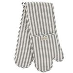 Stellar Grey Stripe Double Oven Glove