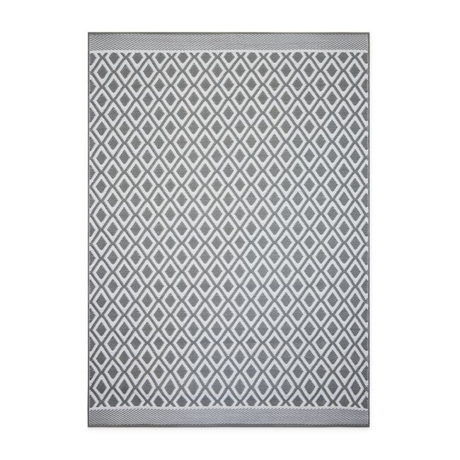 Lozenge Outdoor Rug 150cm x 210cm - Grey