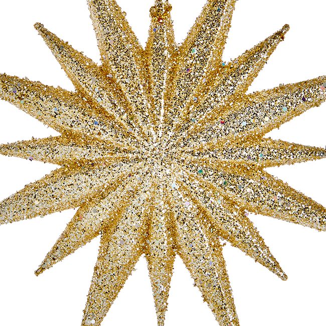 12.5cm Gold Star Christmas Tree Decoration 