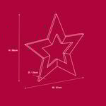 Large Double Christmas Star Silhouette Light