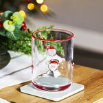 Jolly Sleigh Santa Glass