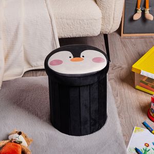 Penguin Folding Ottoman - Black