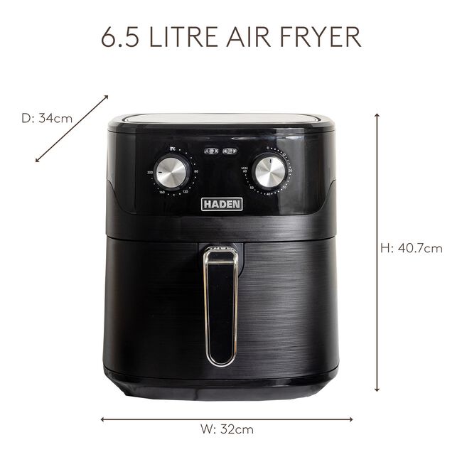 Haden Black 6.5L Air Fryer