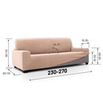 REGAL MILLS EASYSTRETCH CREAMA NATURAL 4 Seater Sofa Cover
