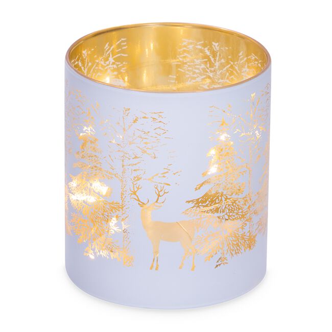 Cashel Living LED Reindeer White Small Cylinder