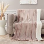 NICOLE DAY MINK SHERPA TAUPE 130x170cm Throw