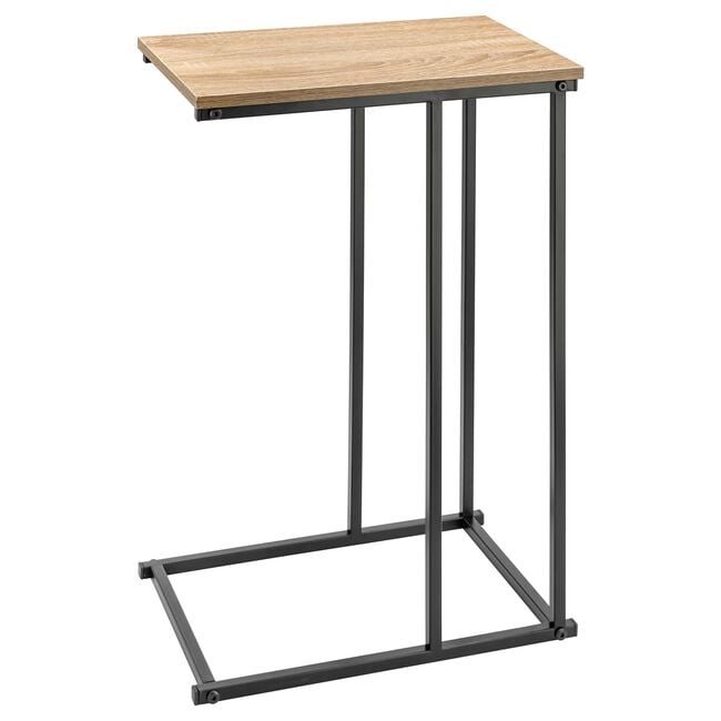 Side Table With Black Metal Frame