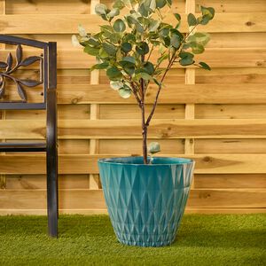 Turquoise Diamond Plant Pot 