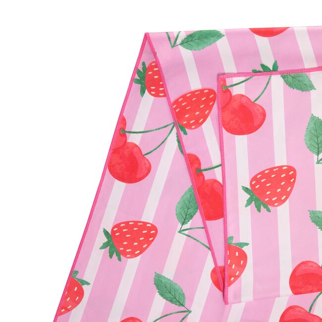 Printed Strawberry Microfibre Beach Towel