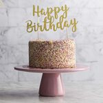 Mason Cash Gold Happy Birthday Cake Topper