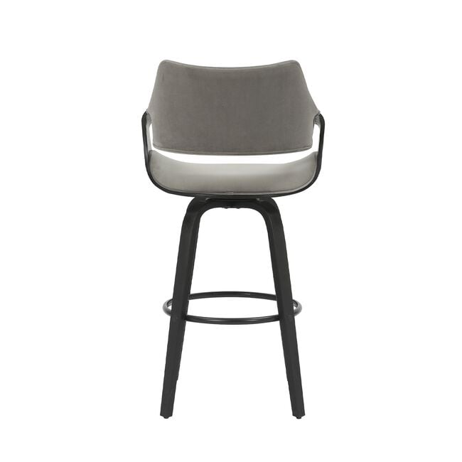 Beckett Bar Stool - Grey Velvet