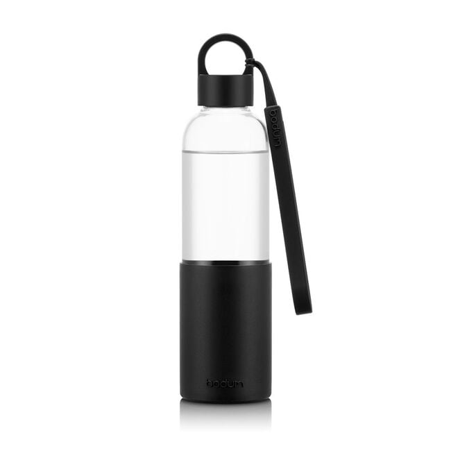 BODUM MELIOR BLACK 0.5L Glass Water Bottle