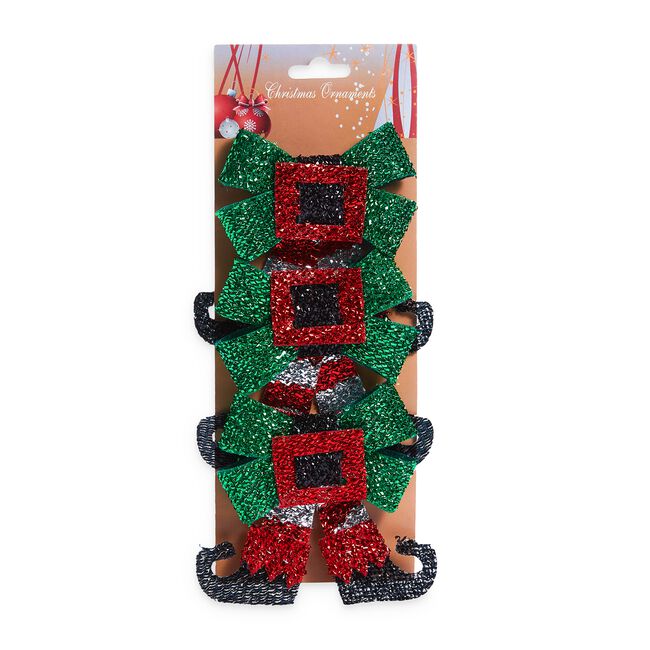 Christmas Tinsel Bows 3 Pack
