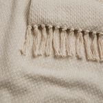 DRIFT HOME HAYDEN 100% RECYCLED COTTON CREAM 200x200cm Throw