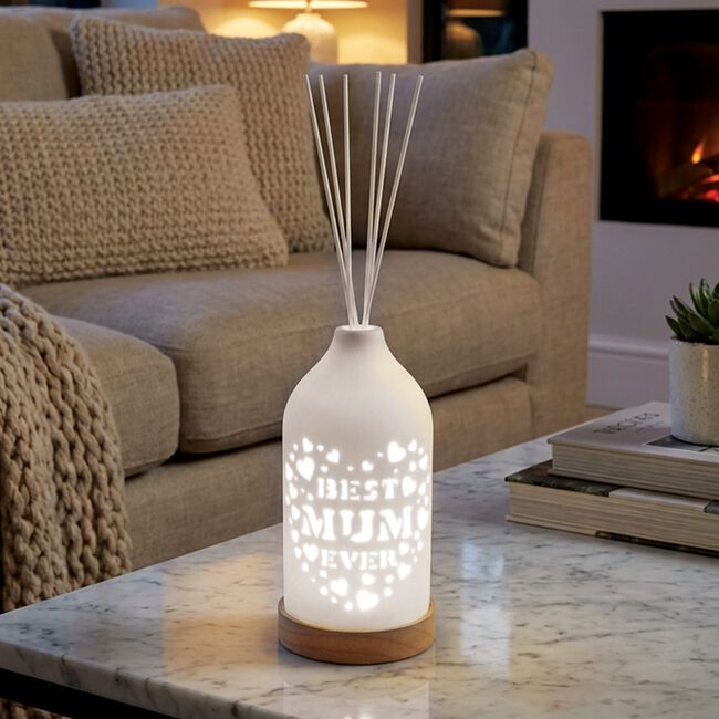 Woodbridge LED Ceramic Reed Diffuser Best Mum Ever
