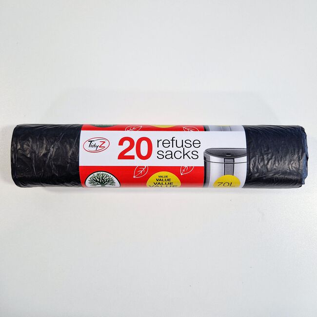 20 Pack 70L Refuse Drawstring Sacks
