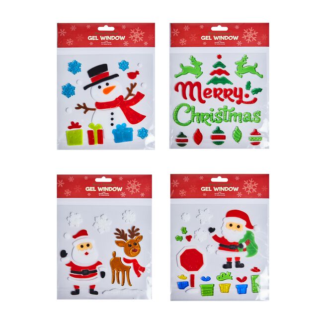 Christmas Novelty Window Gel Stickers