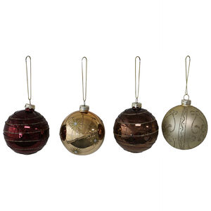 Decorative Glass Bauble Assortment F