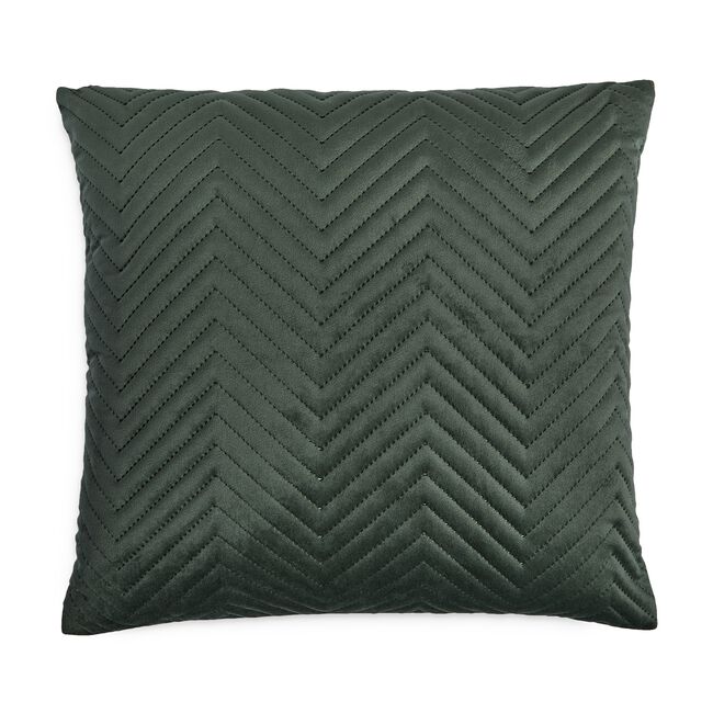 TRIANGLE STITCH BOTTLE GREEN 45x45 Cushion
