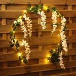 1.8M Cream Wisteria Solar Garland 