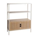 Three Layer Cabinet with Cream Metal Frame