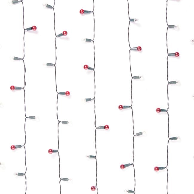 70 Red & White LED Berry String Lights