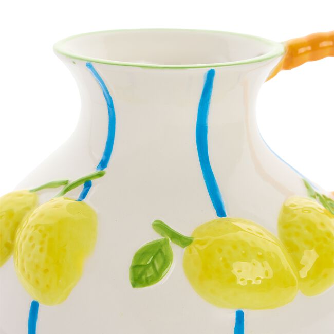 Lemon Ceramic Pitcher Vase