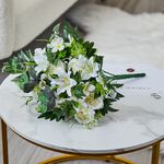 Blush & Bloom White Rose And Lily Floral Bouquet