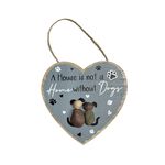 Dogs Wooden Plaque Heart