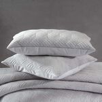 Quilted Hotel Velvet Cushion 30cm x 50cm - Grey