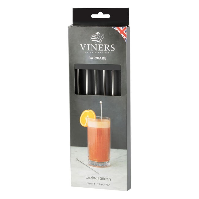 Viners Barware 6 Cocktail Stirrers 